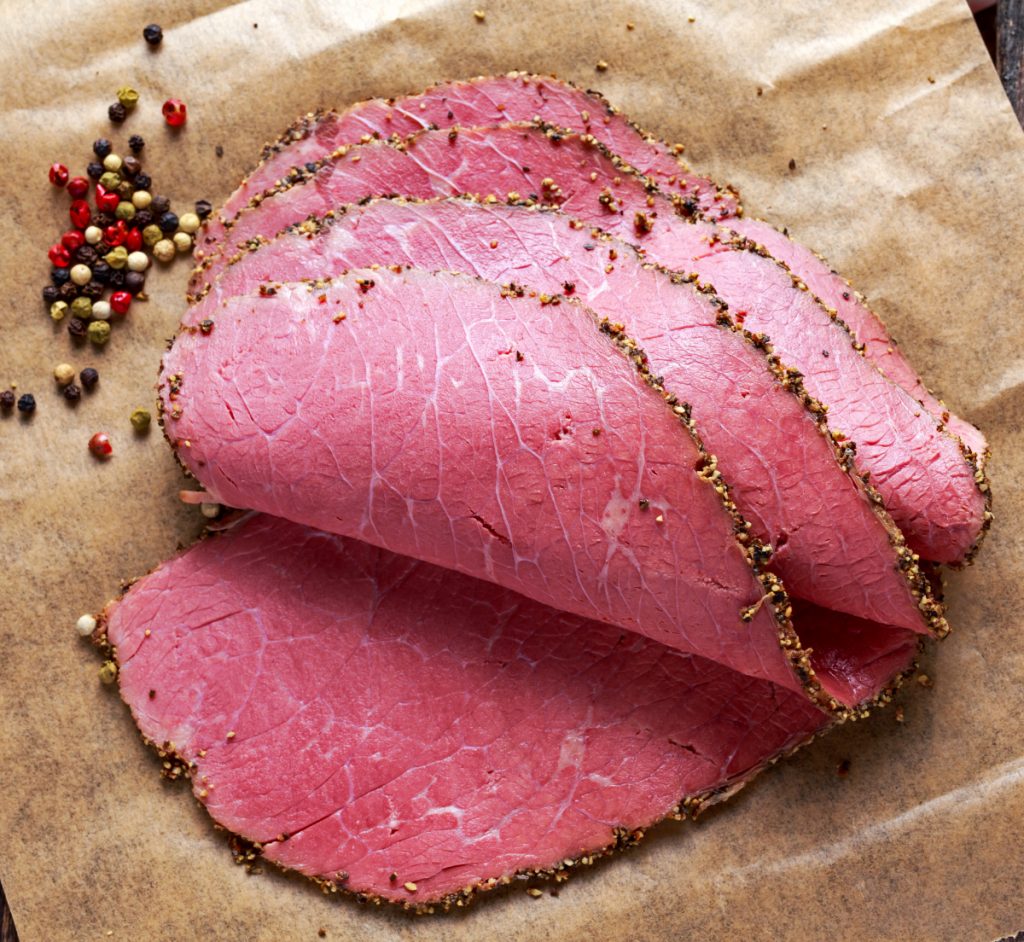 sliced roast beef